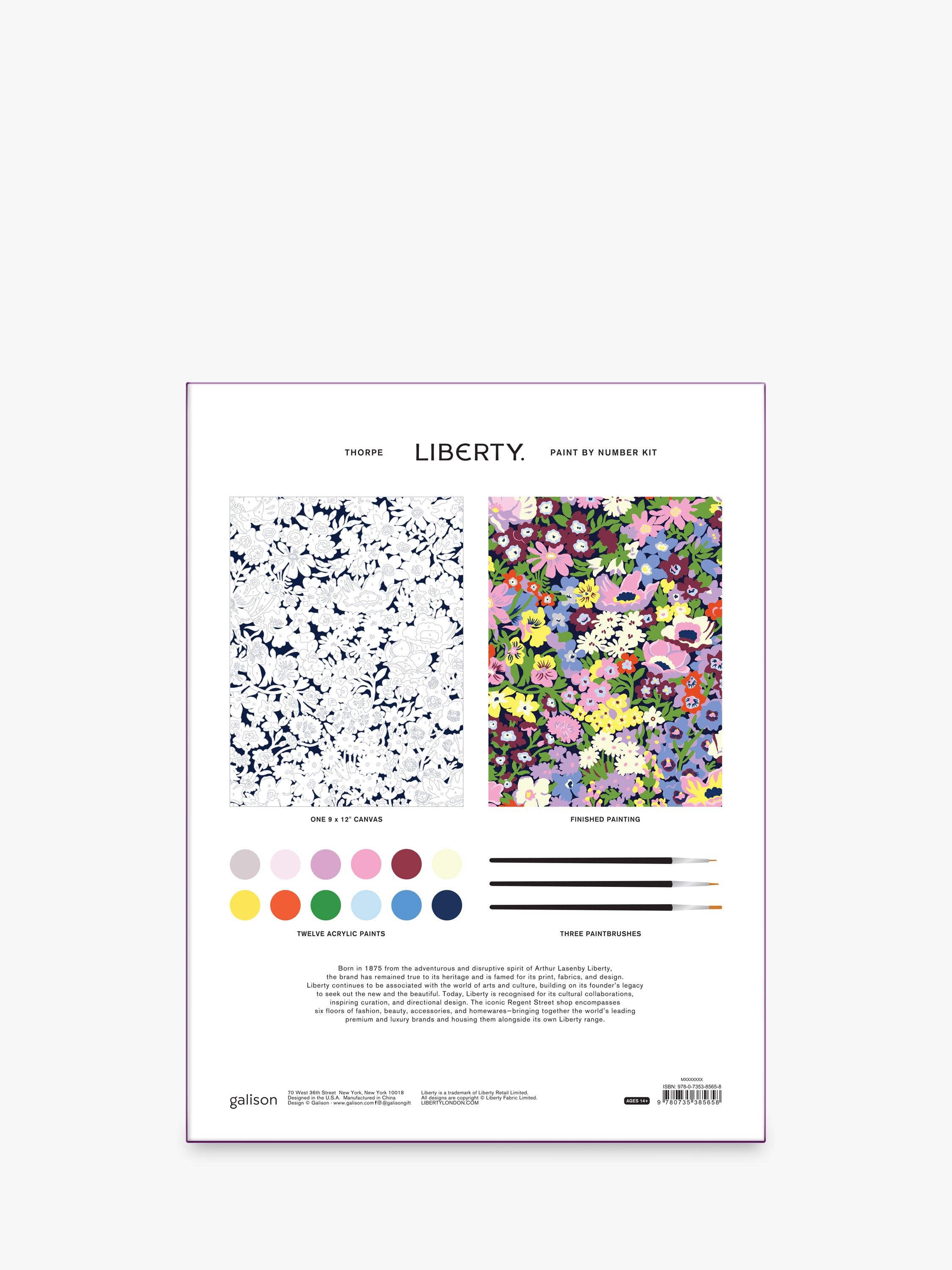 Galison Liberty Thorpe Paint by Numbers Kit - British product