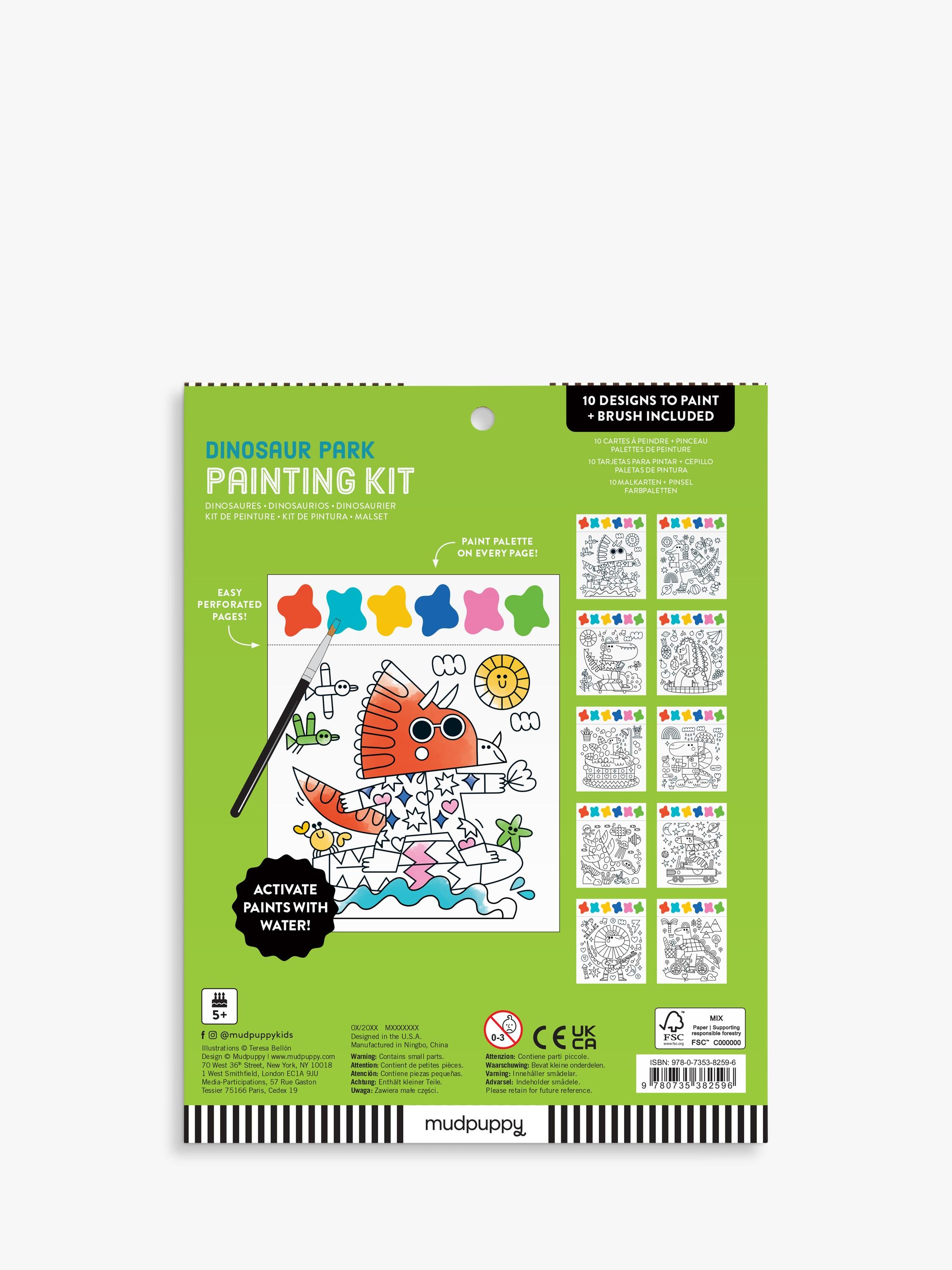 Galison Dinosaur Painting Kit craft set (British brand)