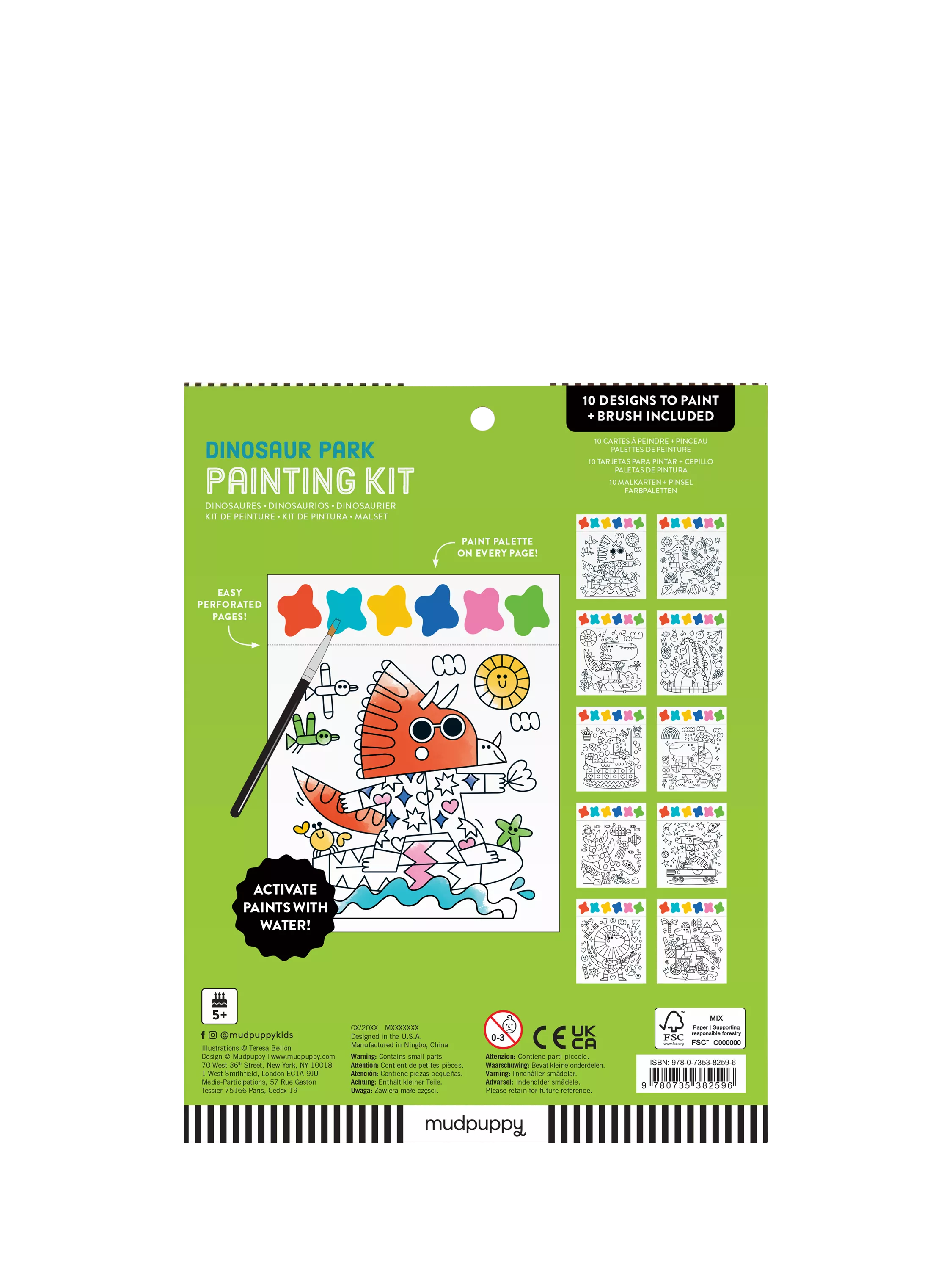 Galison Dinosaur Painting Kit craft set (British brand)