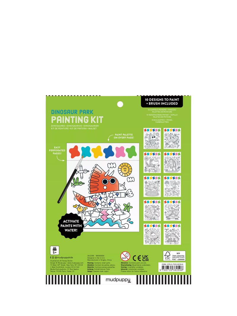 Galison Dinosaur Painting Kit craft set (British brand)