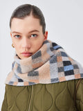 Quinton + Chadwick Brushed Wool Block Scarf, Natural/Multi