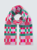 Quinton + Chadwick brushed wool block scarf 180x24cm, imported from the UK