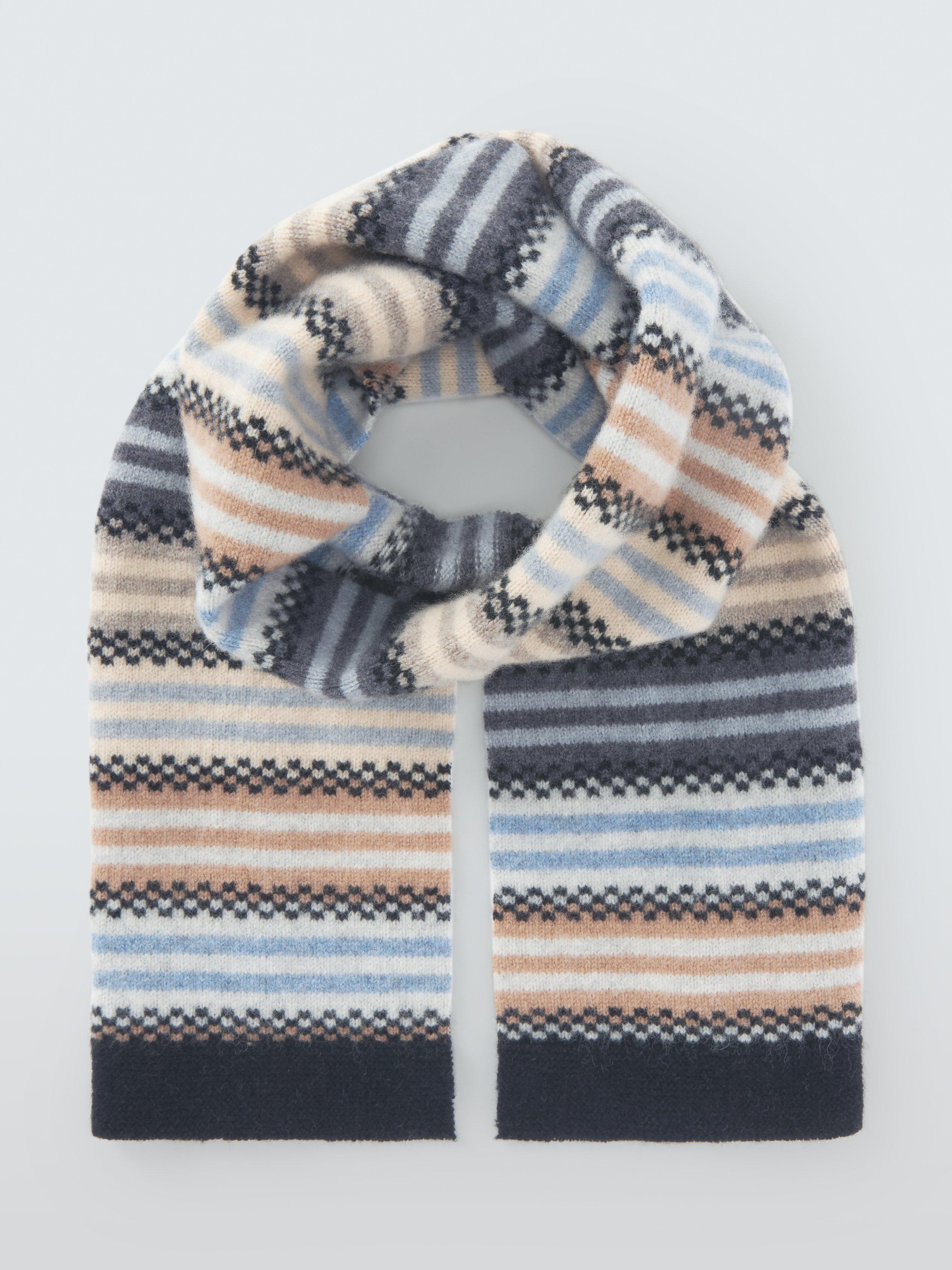 Quinton + Chadwick wool stripe scarf 20x120cm (British brand)