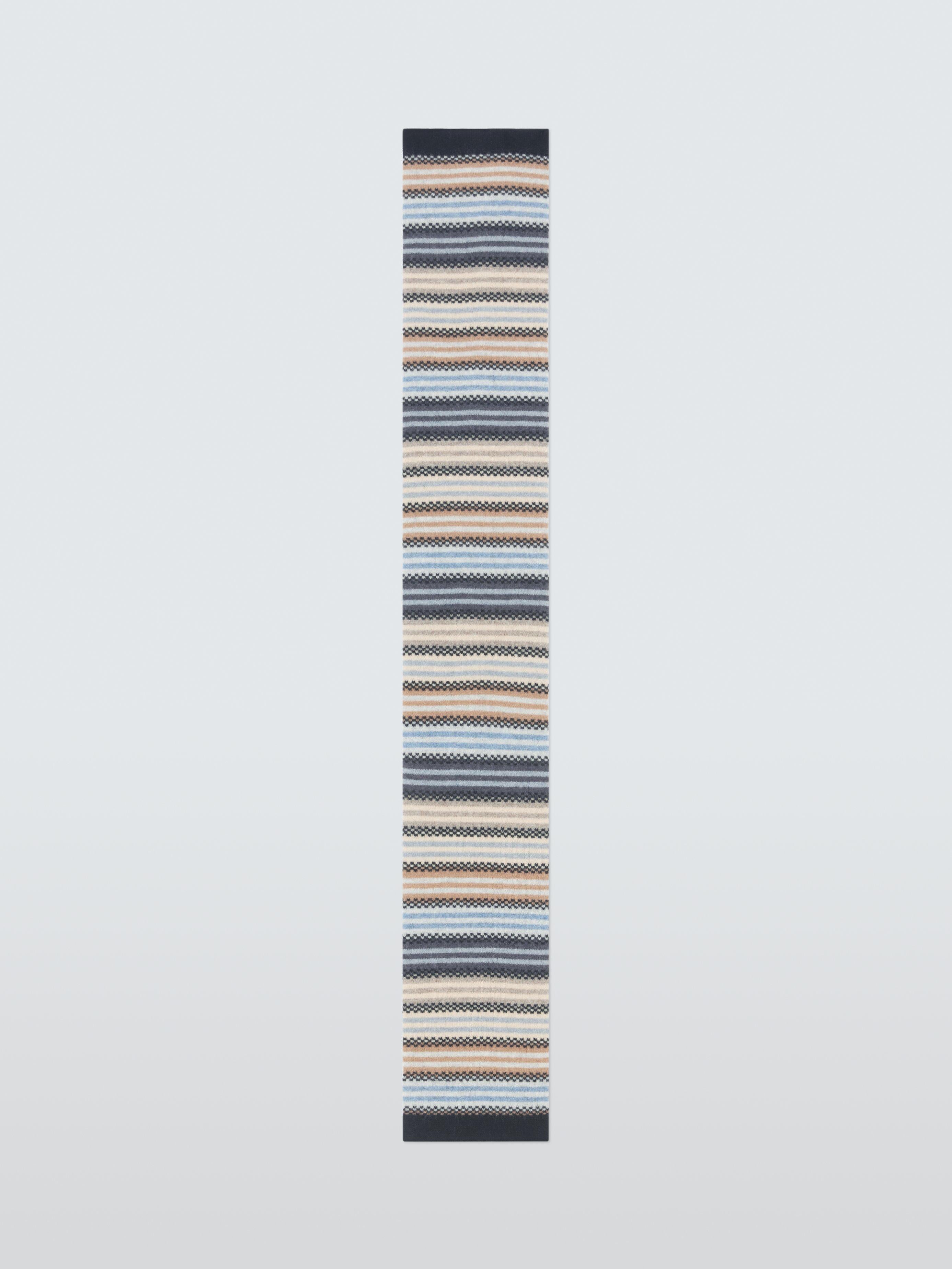 Quinton + Chadwick wool stripe scarf 20x120cm (British brand)