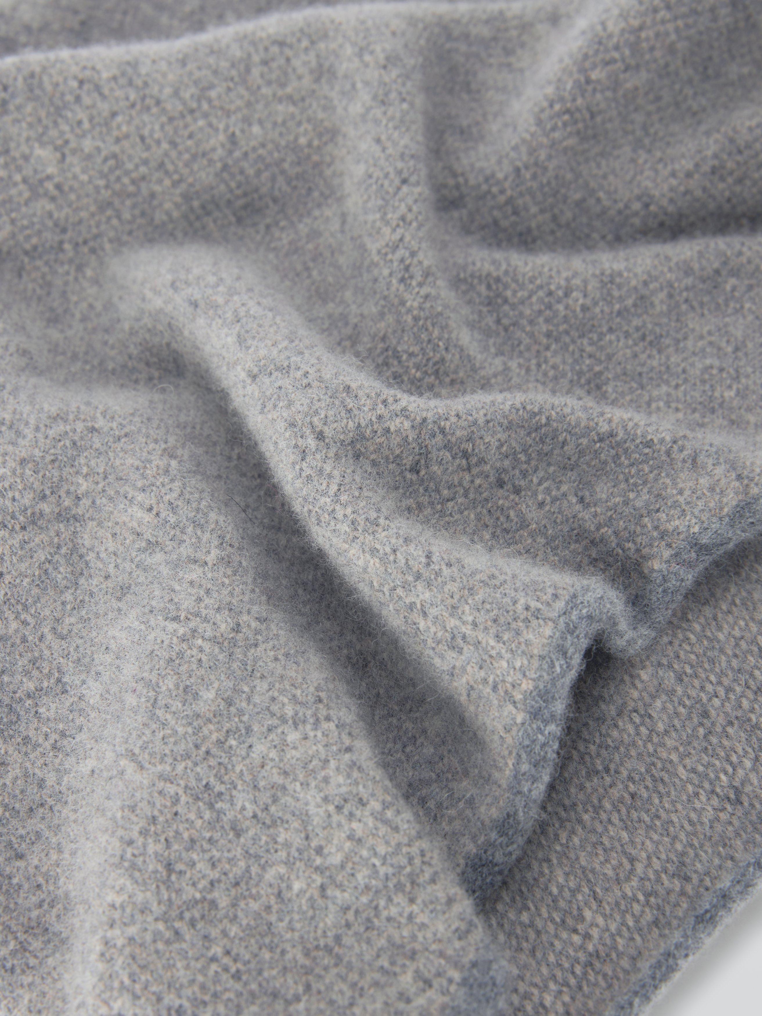 Quinton + Chadwick tweed design wool triangle scarf (British brand)