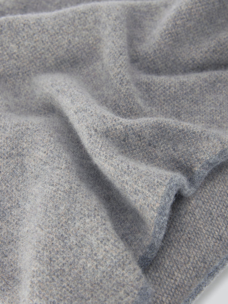 Quinton + Chadwick tweed design wool triangle scarf (British brand)