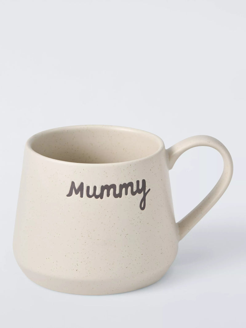 John Lewis mummy mug natural speckled design, imported from the UK