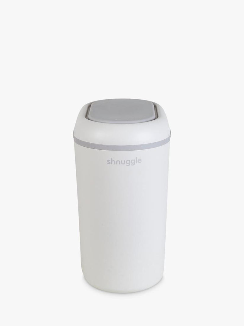 Shnuggle Nappy Bin white with odour lock, imported from the UK