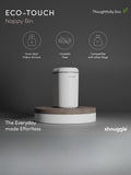 Shnuggle Nappy Bin white with odour lock, imported from the UK