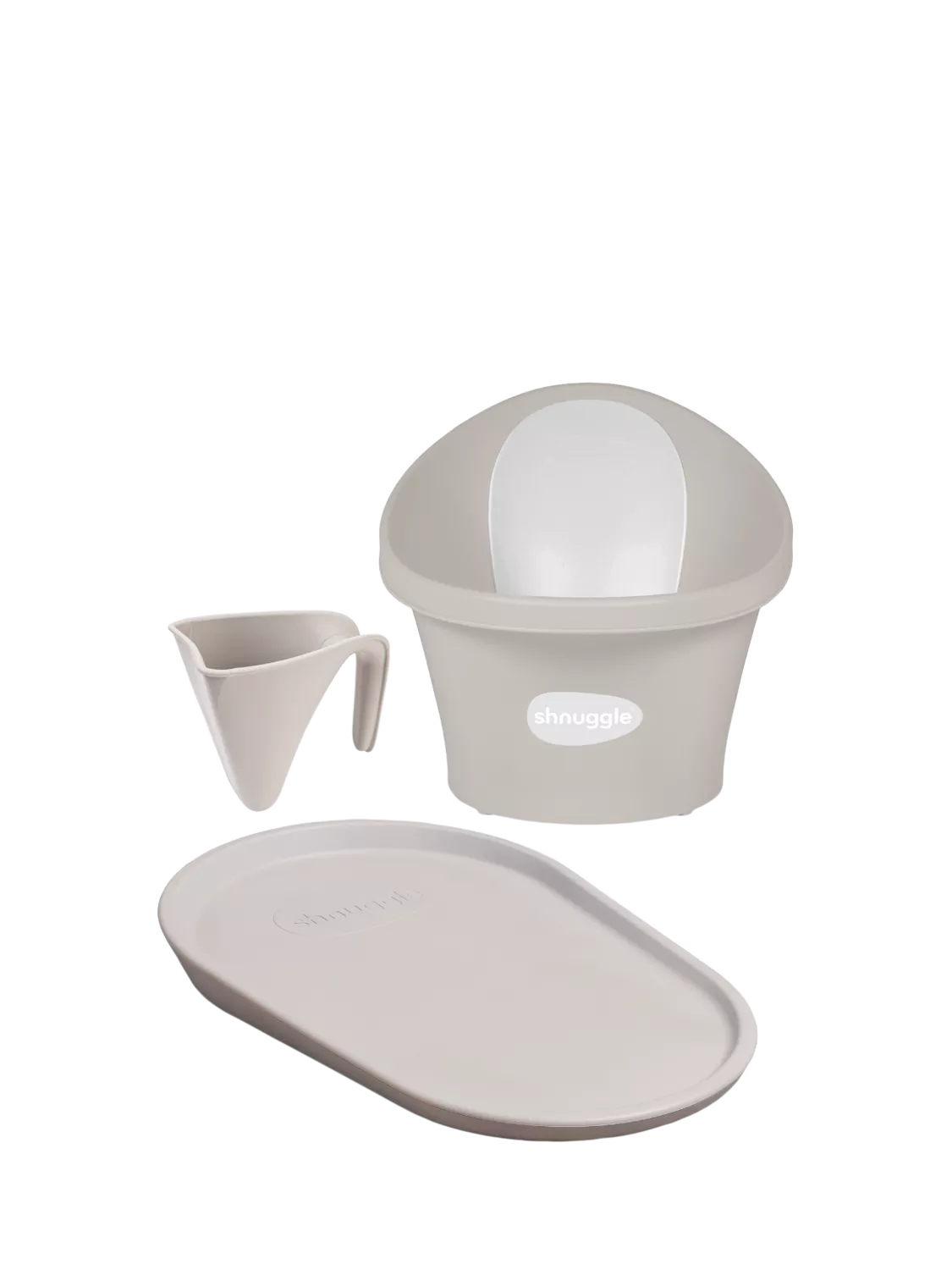 Shnuggle baby bath and changing essentials bundle Taupe (British brand)