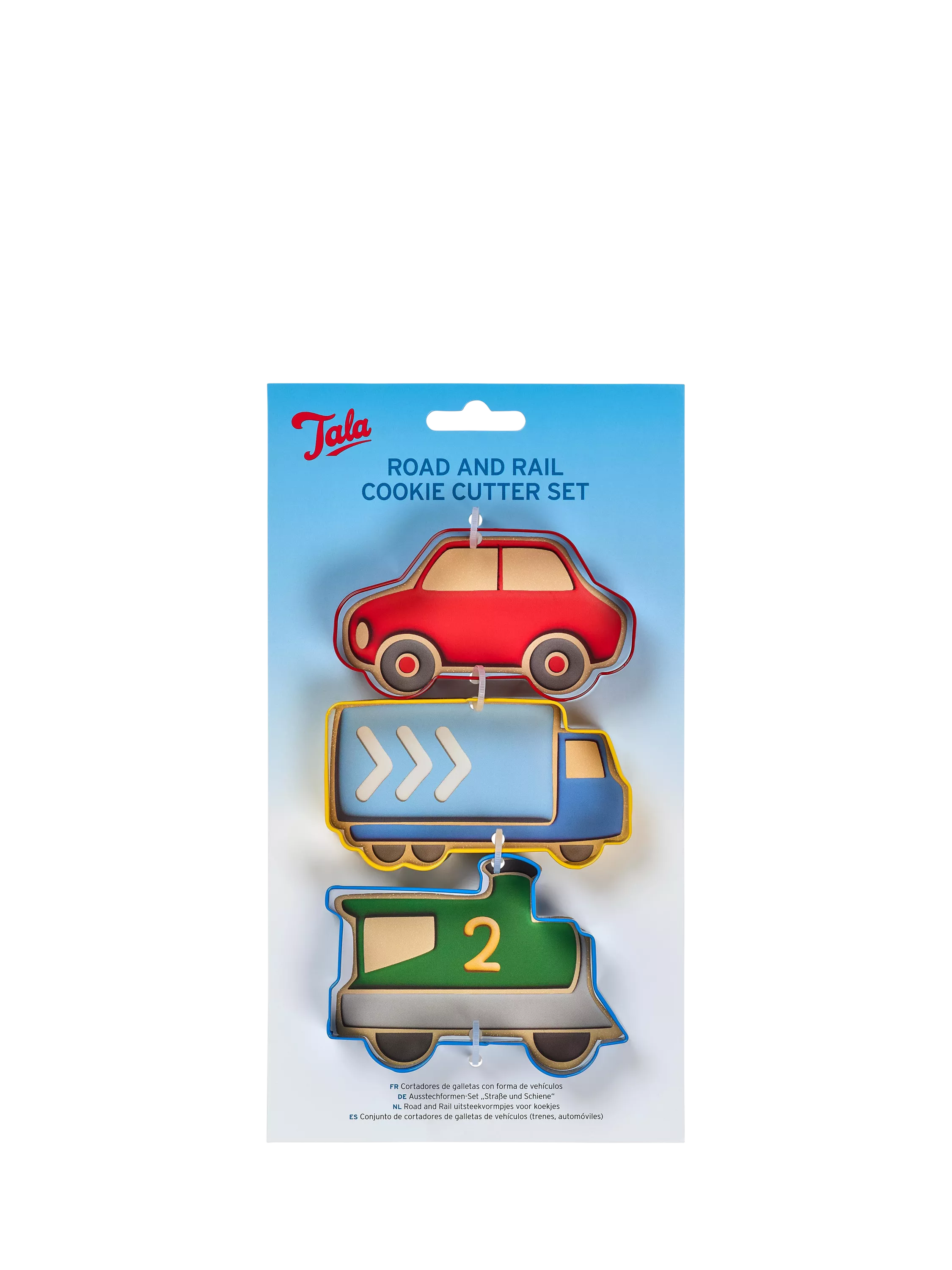 Tala road and rail cookie cutters set of 3, UK version