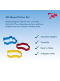 Tala road and rail cookie cutters set of 3, UK version