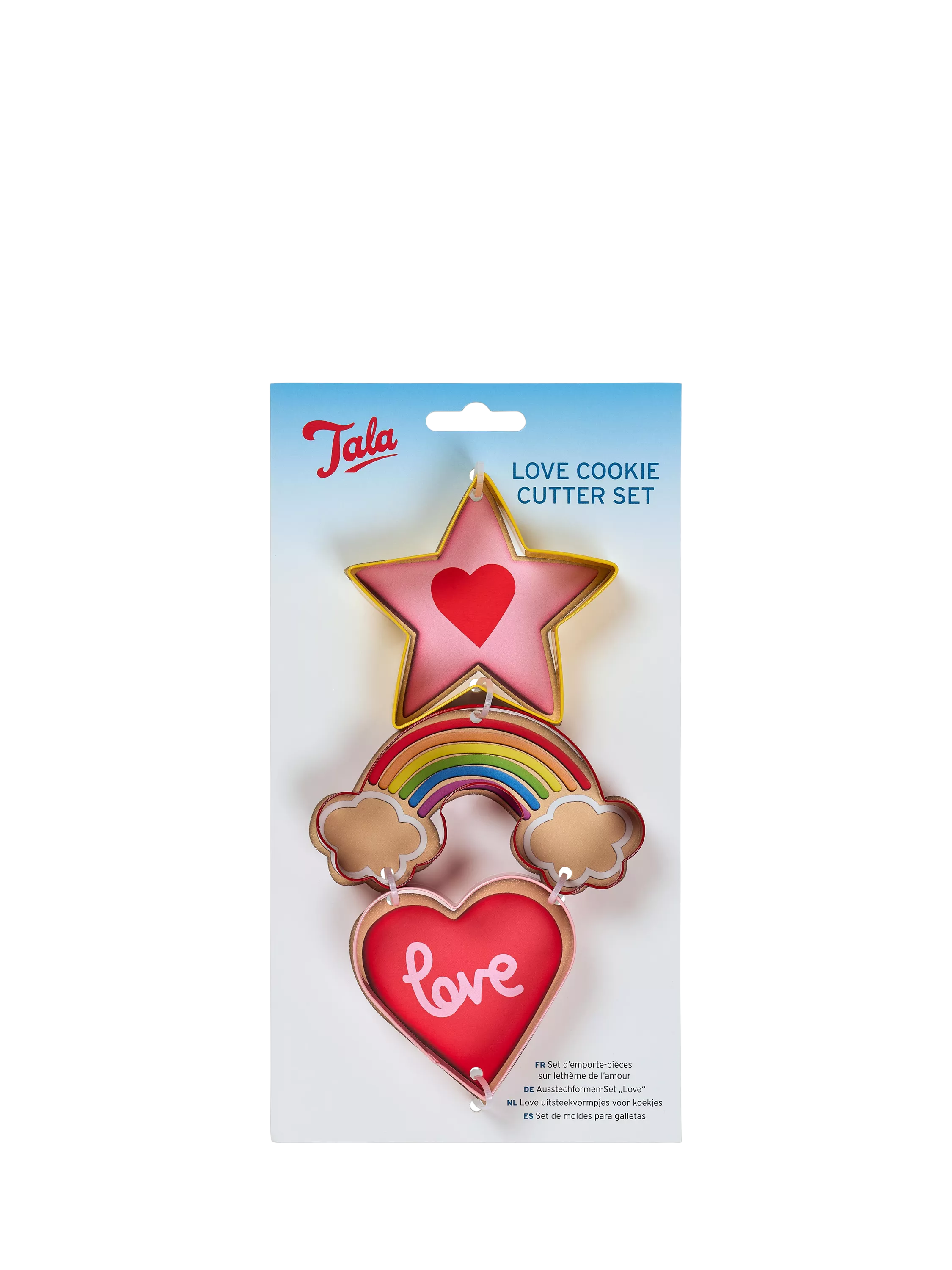 Tala love cookie cutters set of 3 assorted (British brand)