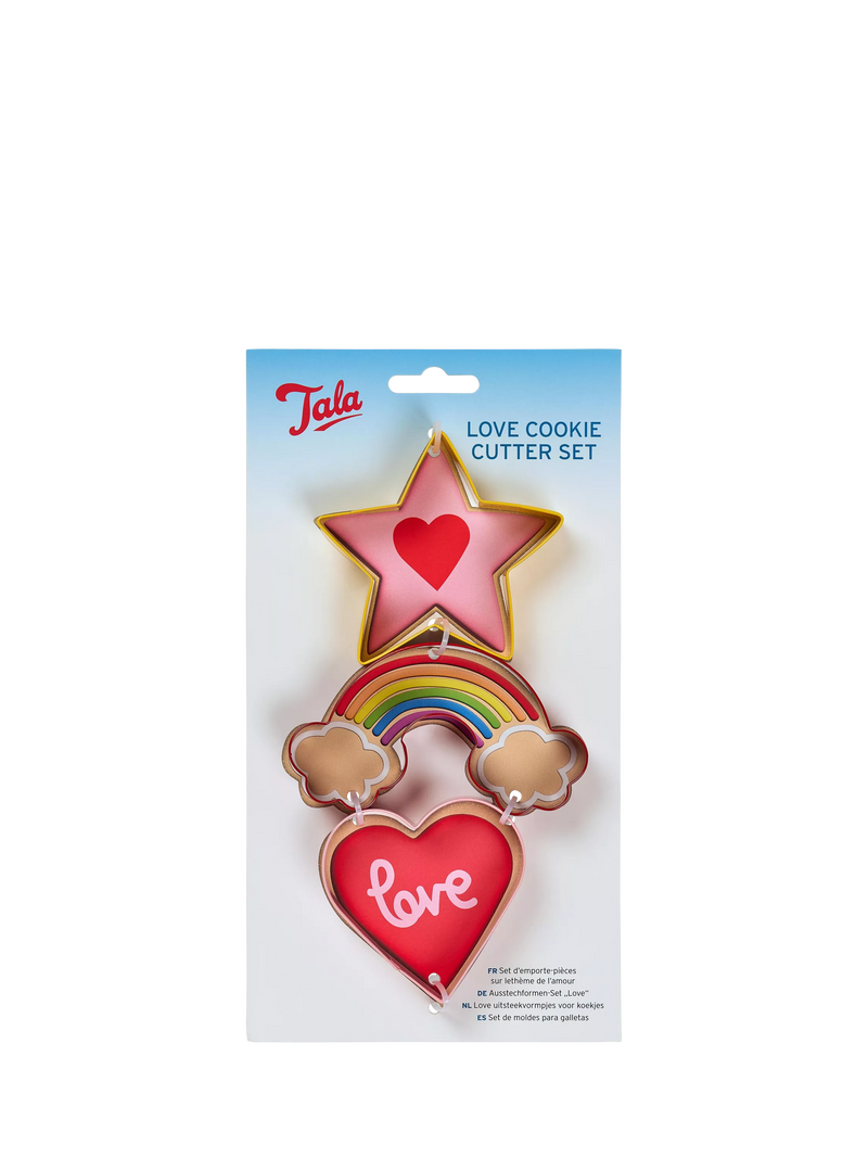 Tala love cookie cutters set of 3 assorted (British brand)