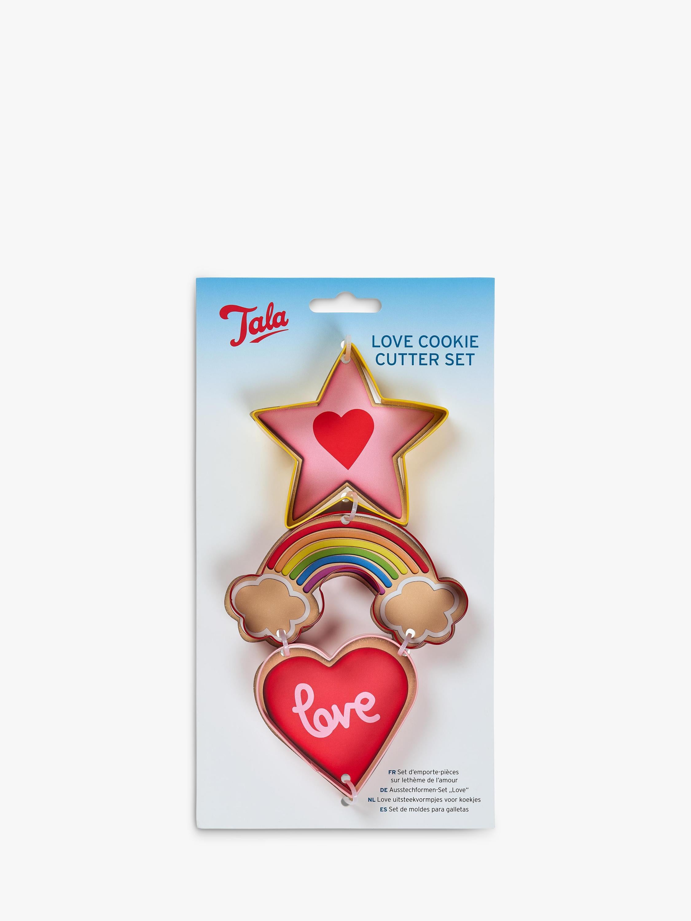 Tala love cookie cutters set of 3 assorted (British brand)