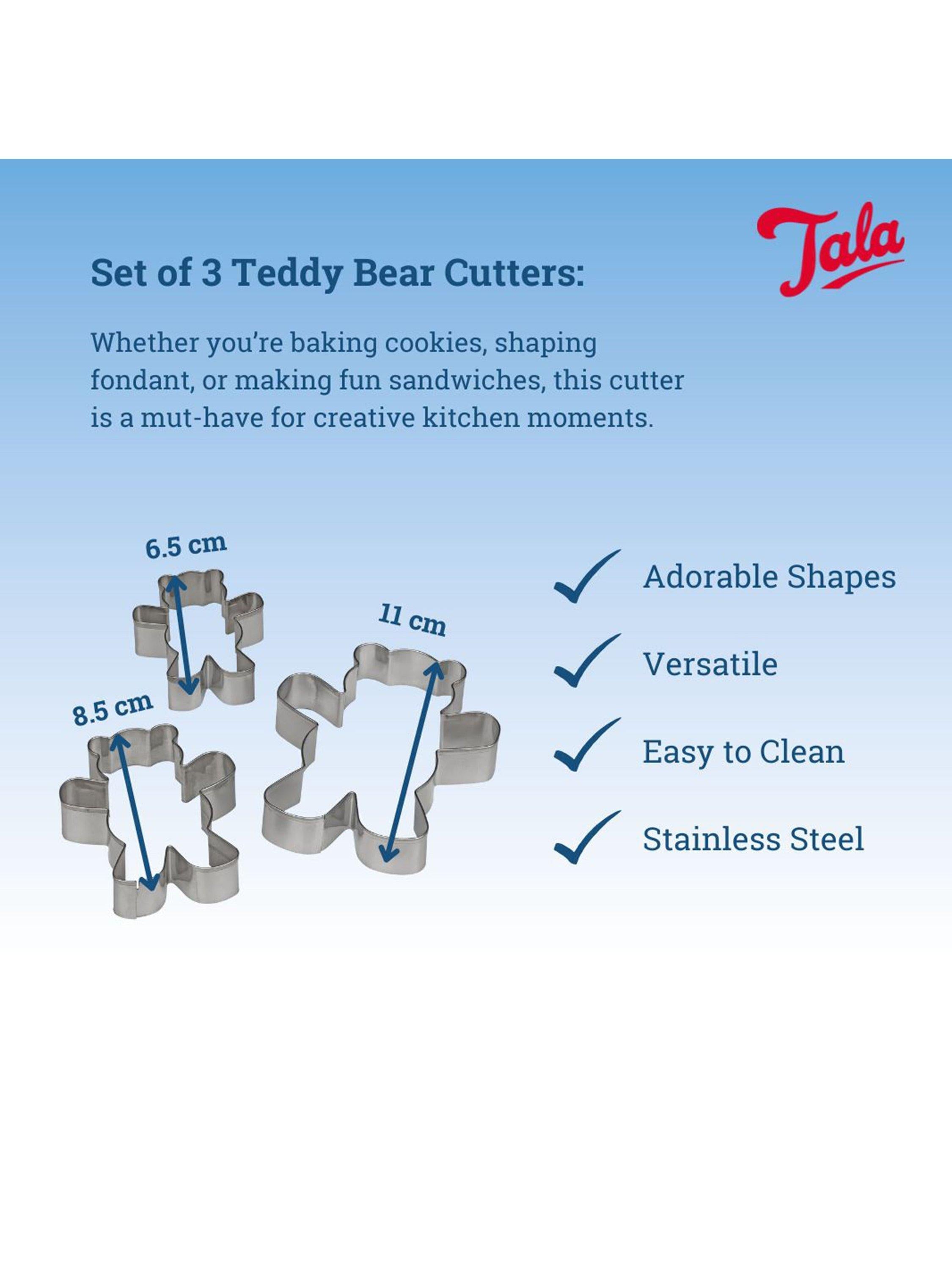Tala teddy bear cookie cutters set of 3 - British product