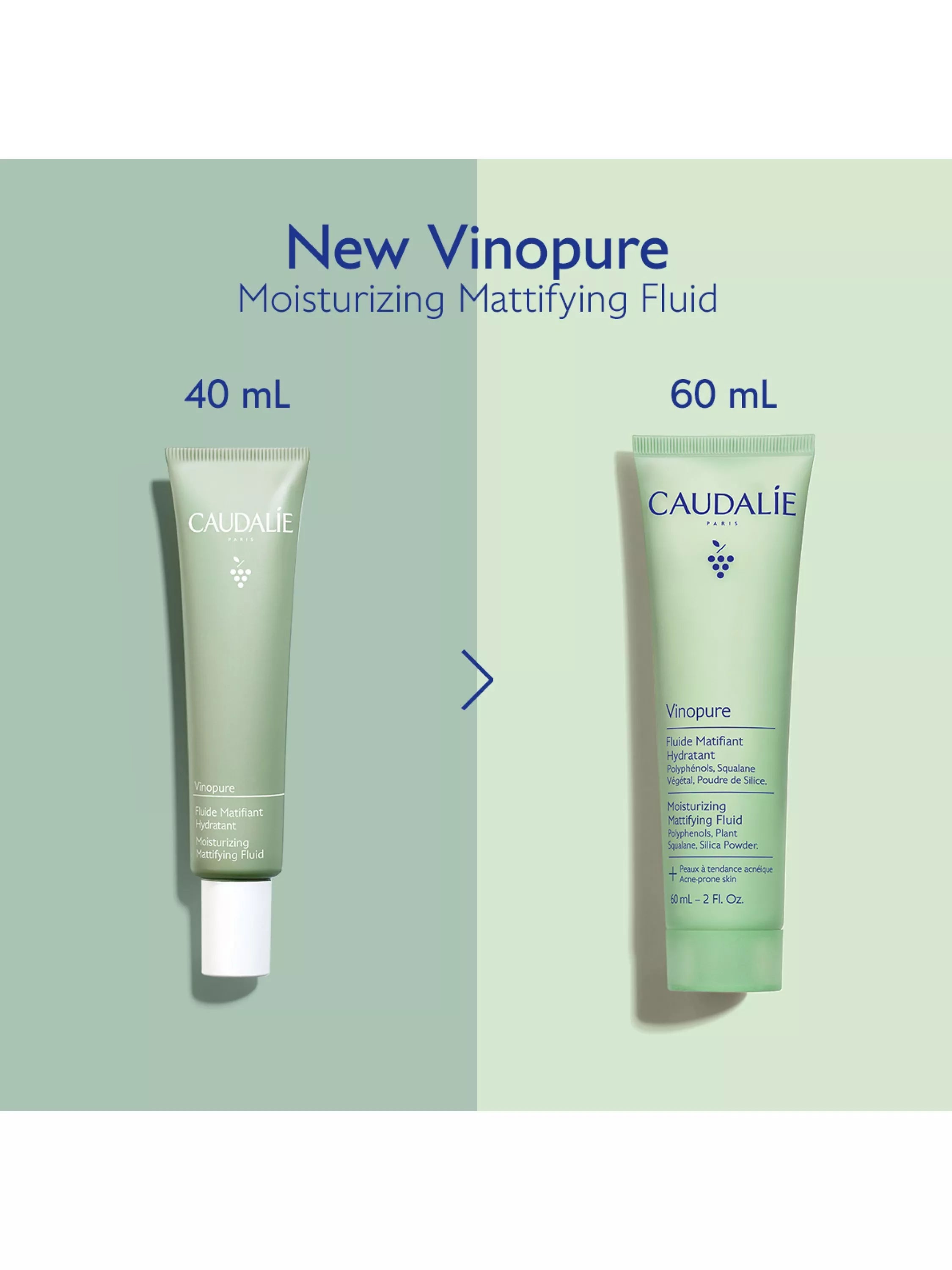 Caudalie oil-control moisturiser 60ml, imported from the UK