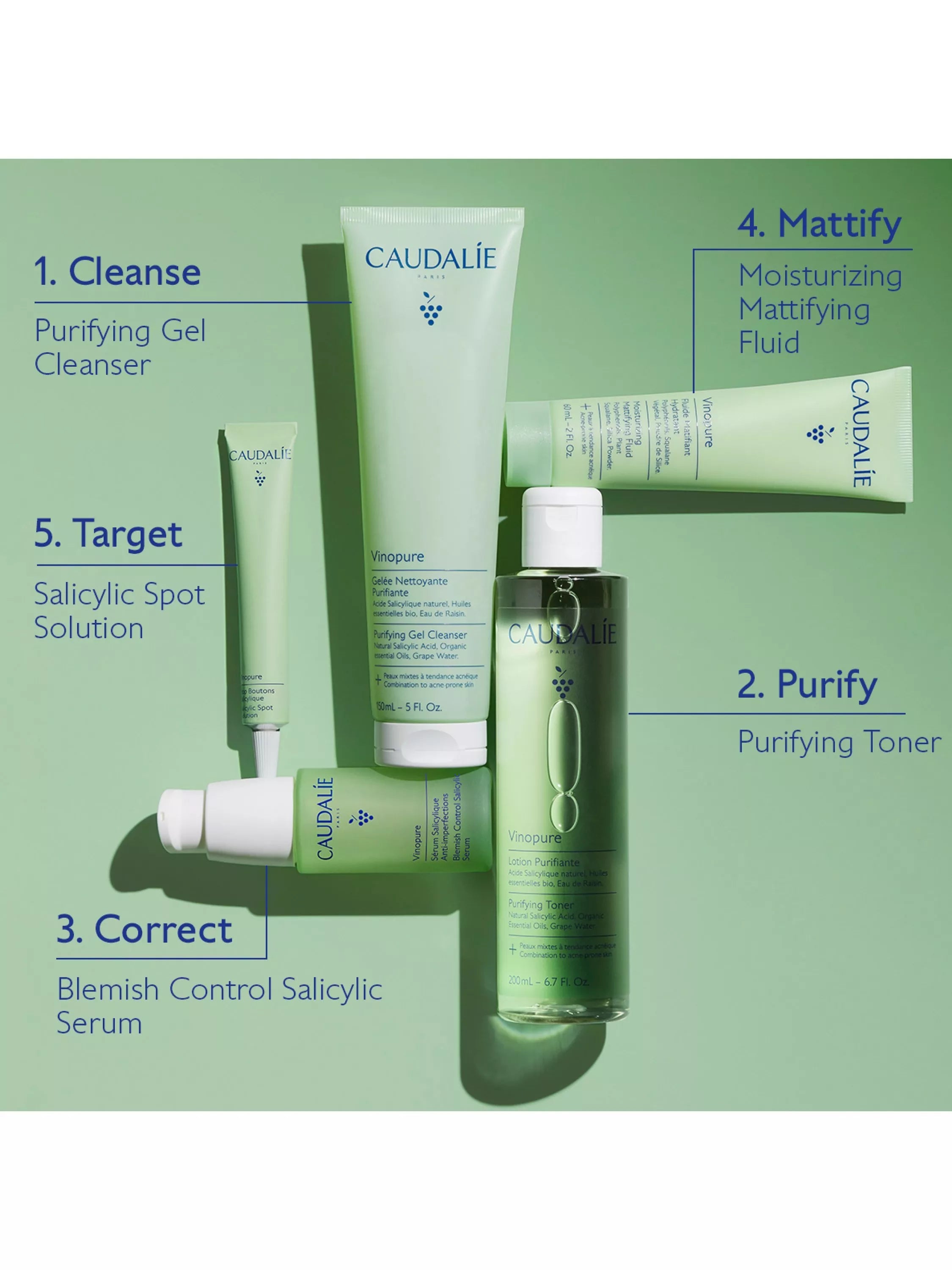 Caudalie Vinopure spot treatment 15ml, imported from the UK
