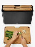 Joseph Joseph Folio bamboo chopping board set black - British product