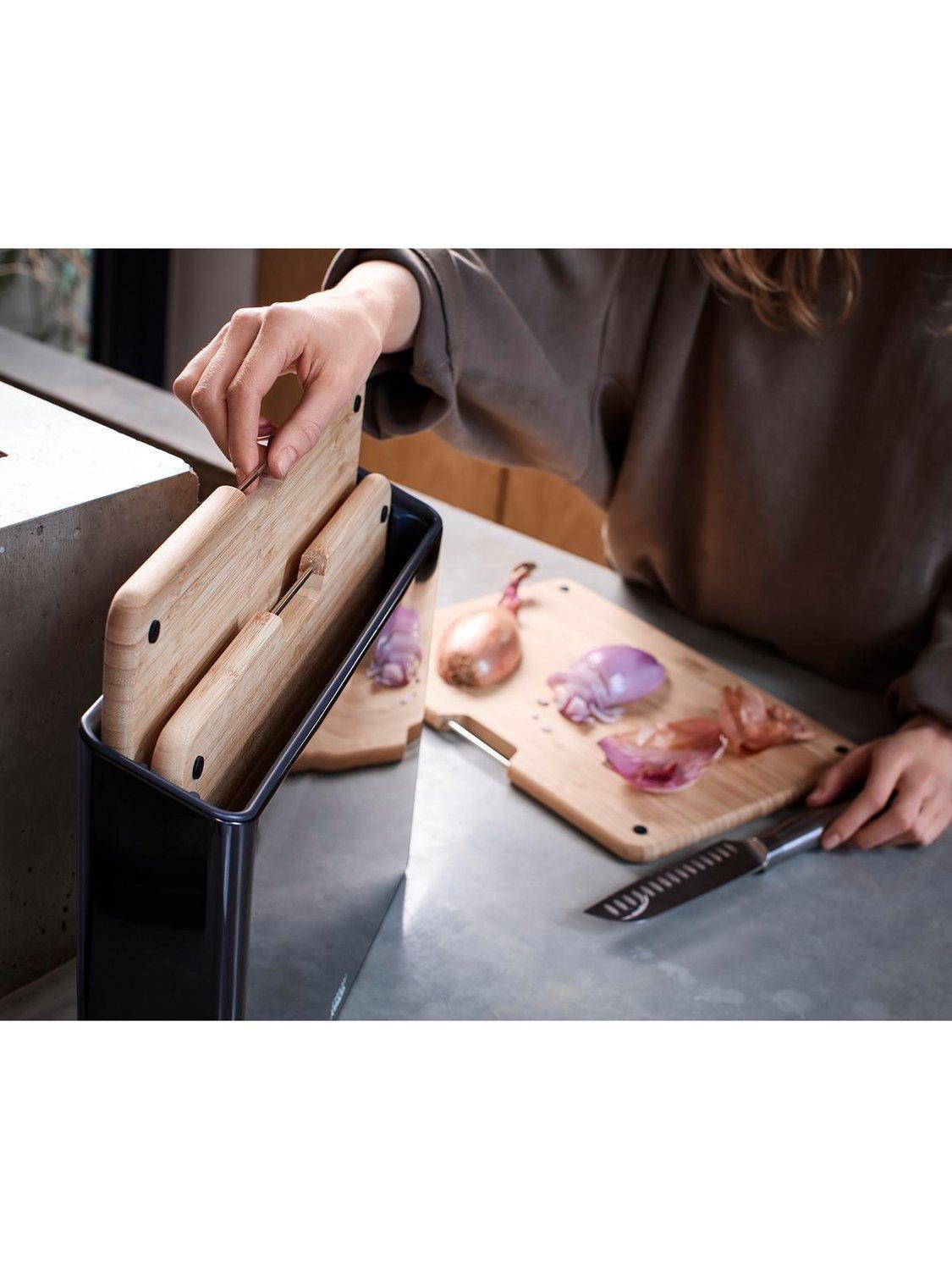 Joseph Joseph Folio bamboo chopping board set black - British product
