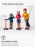 Micro Scooters Maxi Deluxe LED scooter red, imported from the UK