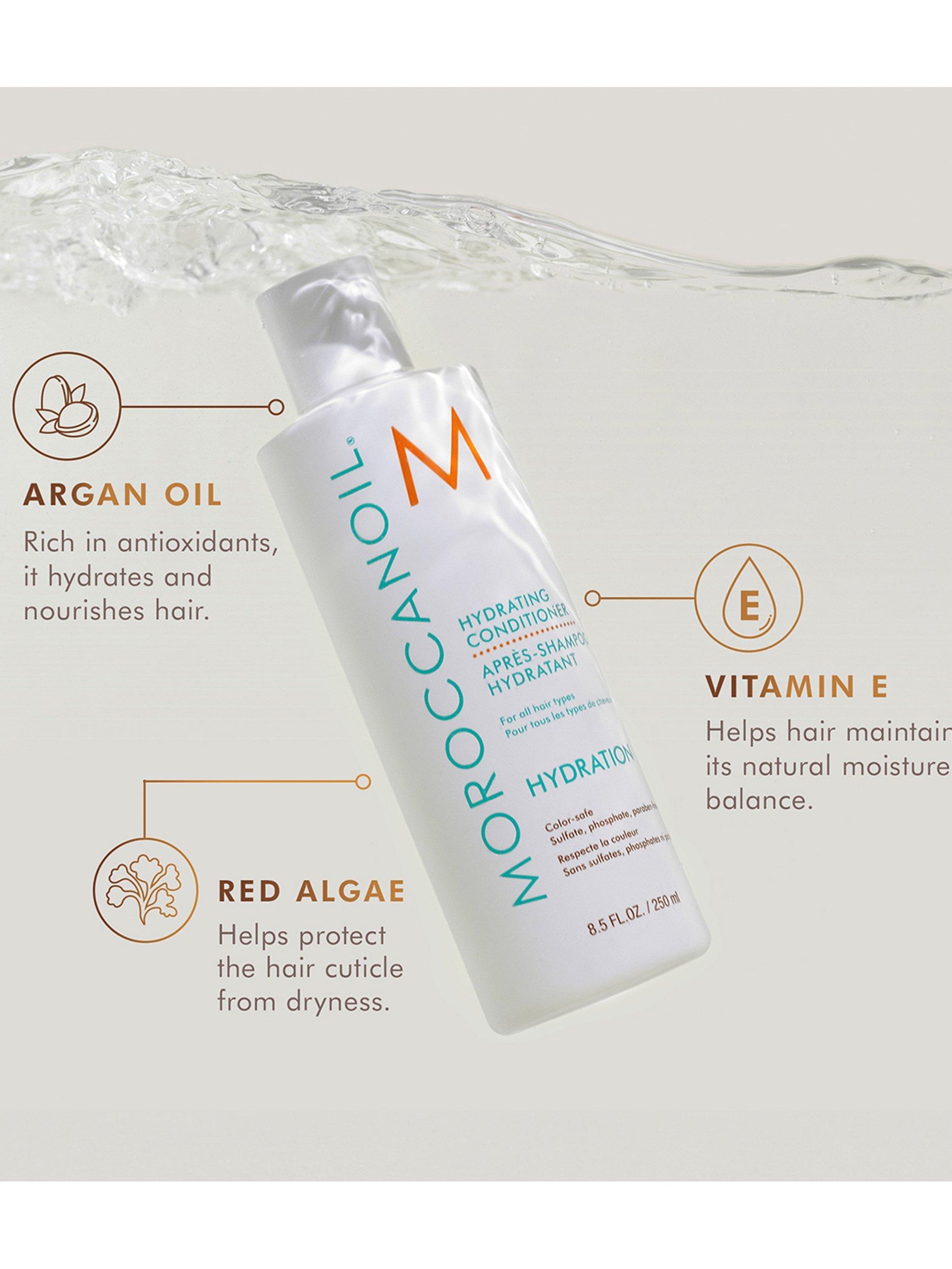 Moroccanoil hydration haircare gift set with shampoo conditioner mask and lotion (British brand)