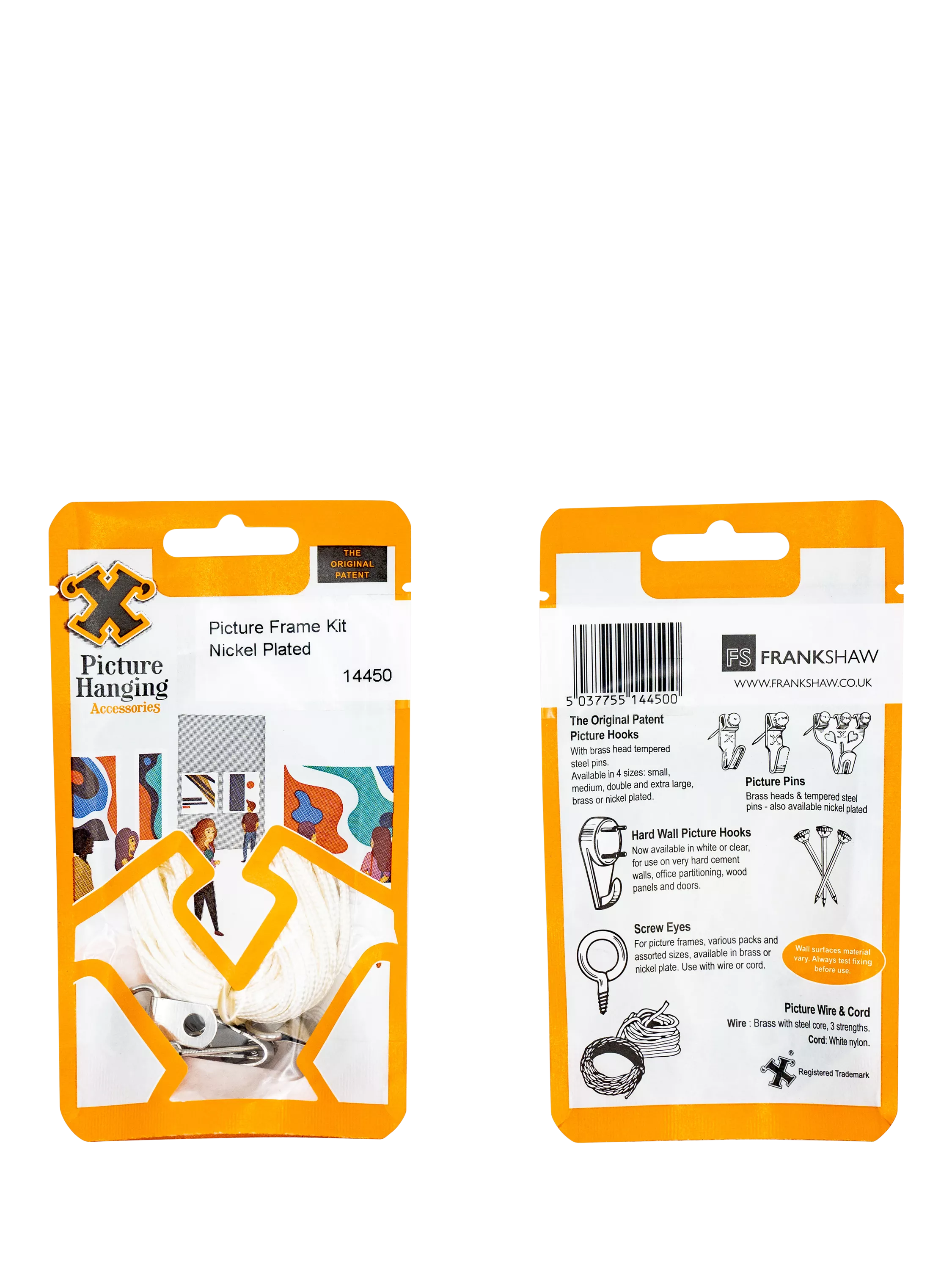 Frank Shaw Picture Hanging Kit Nickel (British brand)