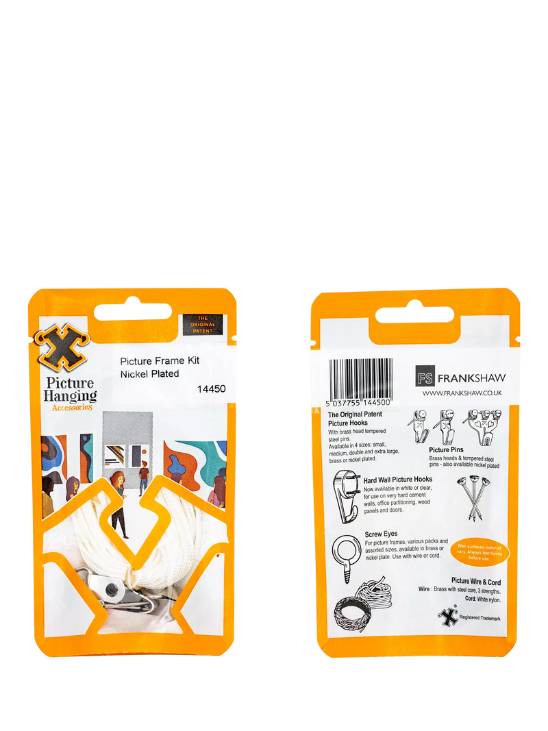 Frank Shaw Picture Hanging Kit Nickel (British brand)