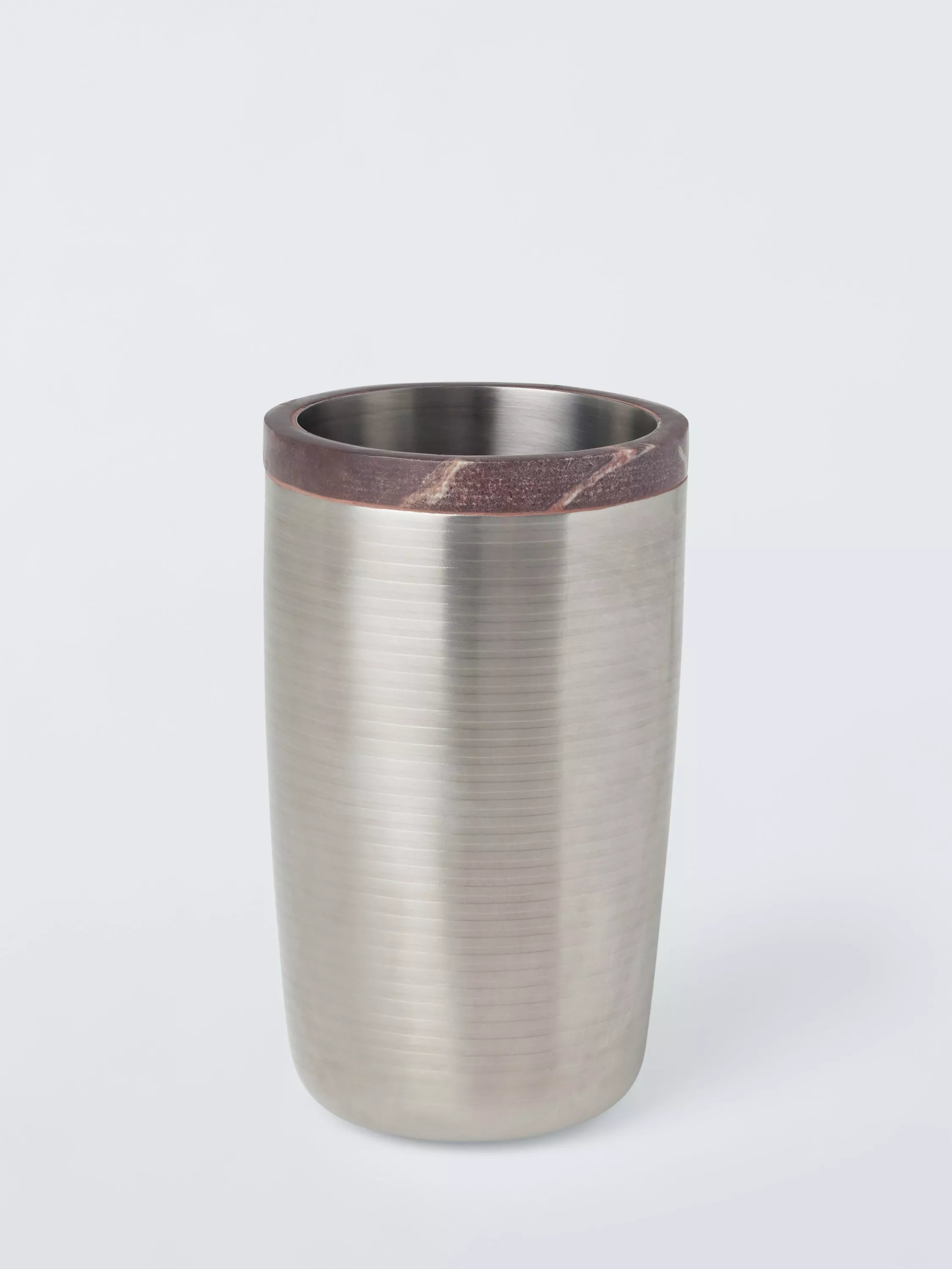 John Lewis Icon wine cooler with stainless steel and red marble, imported from the UK