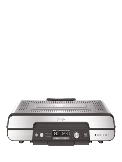 John Lewis Ninja Sizzle Pro GX101UK XL Electric Grill & Flat Plate, Black- Buy online at McGrocer