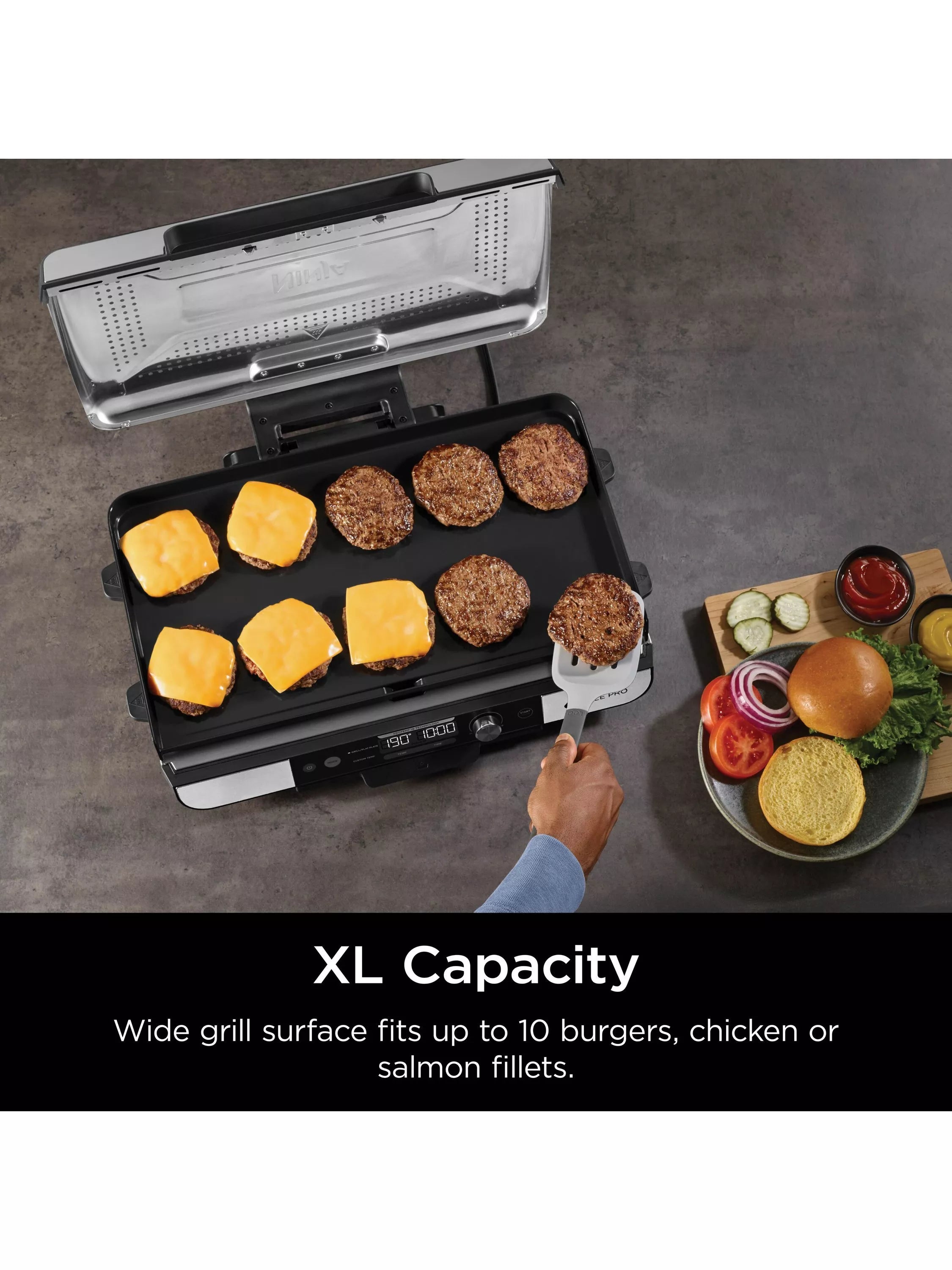 Ninja Sizzle Pro XL electric grill flat plate, UK version