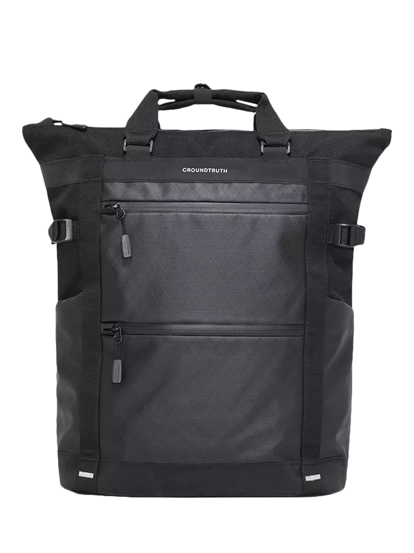 GROUNDTRUTH RIKR Technical Laptop Tote Backpack Eco-x Black 17L (British brand)