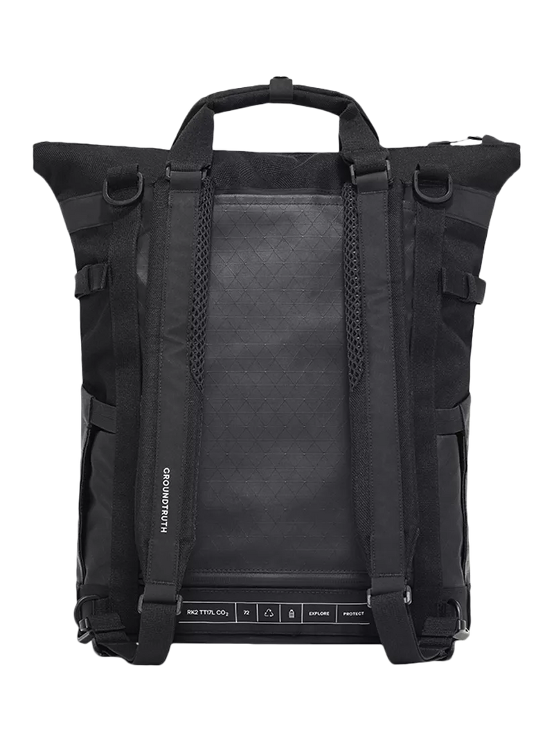 GROUNDTRUTH RIKR Technical Laptop Tote Backpack Eco-x Black 17L (British brand)