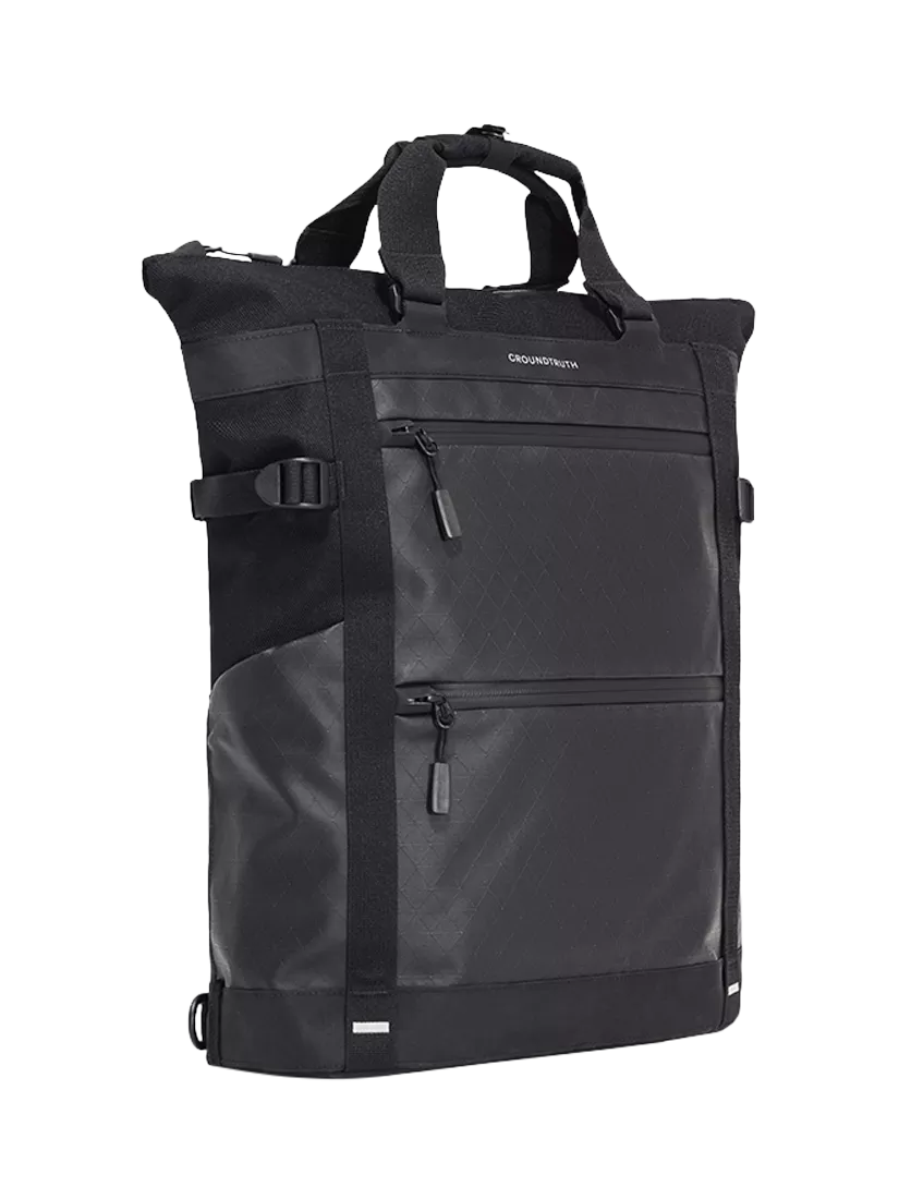 GROUNDTRUTH RIKR Technical Laptop Tote Backpack Eco-x Black 17L (British brand)