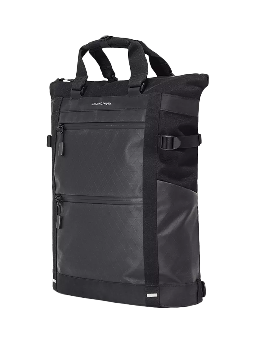GROUNDTRUTH RIKR Technical Laptop Tote Backpack Eco-x Black 17L (British brand)