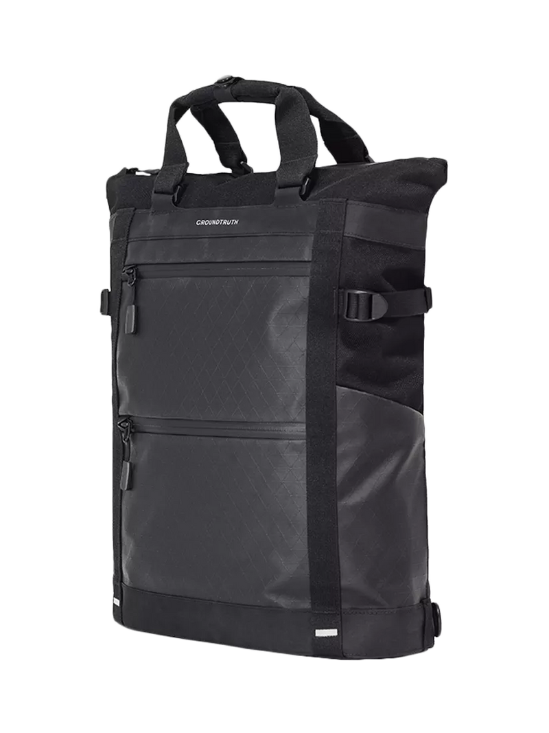 GROUNDTRUTH RIKR Technical Laptop Tote Backpack Eco-x Black 17L (British brand)
