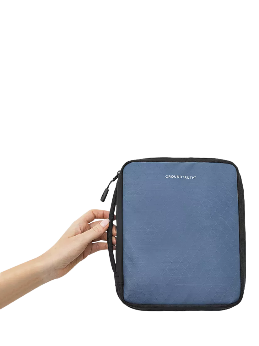 GROUNDTRUTH RIKR Tech Pouch Voyage Blue, imported from the UK