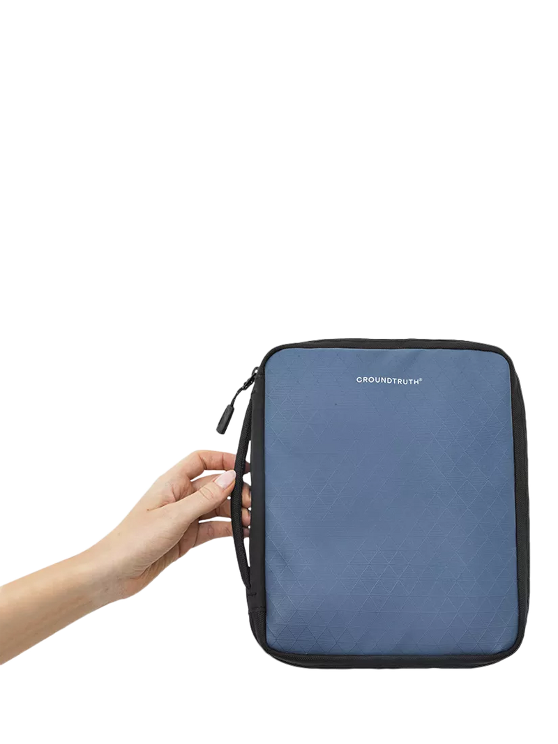 GROUNDTRUTH RIKR Tech Pouch Voyage Blue, imported from the UK