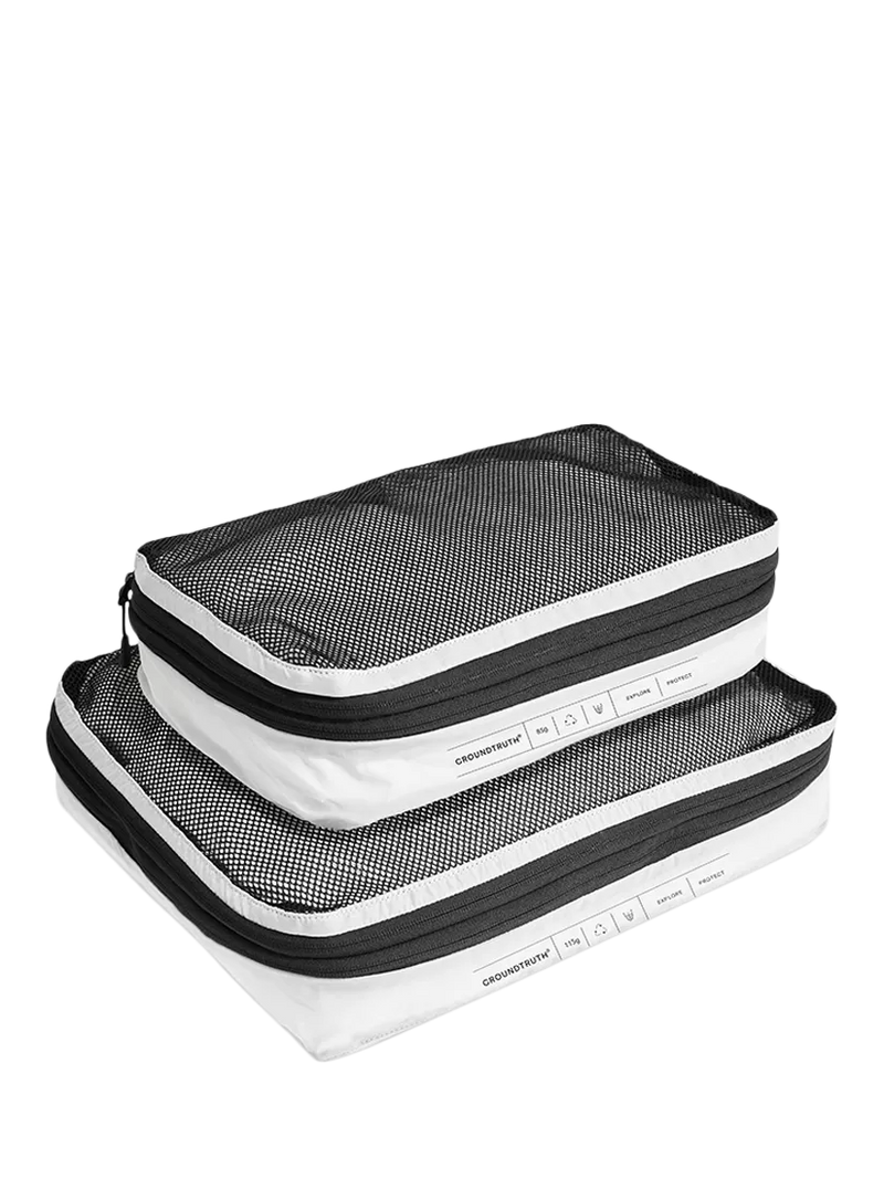 GROUNDTRUTH packing cubes set of 2 white - British product