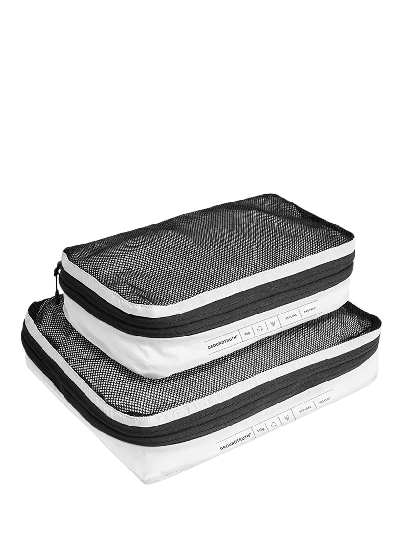 GROUNDTRUTH packing cubes set of 2 white - British product