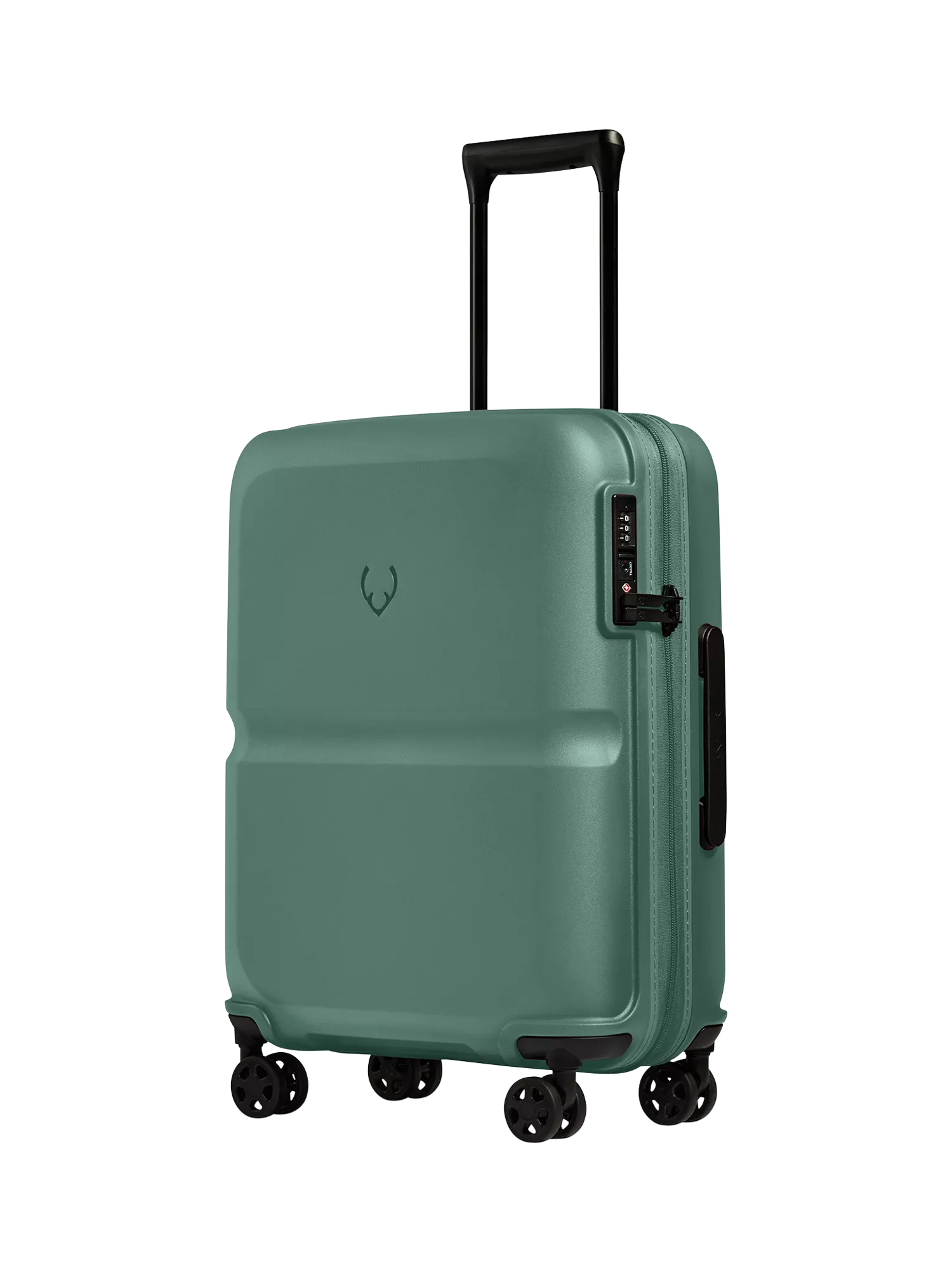 Antler 55cm Expandable Double Wheel Cabin Single Stripe Suitcase, 39L, Seagrass Green