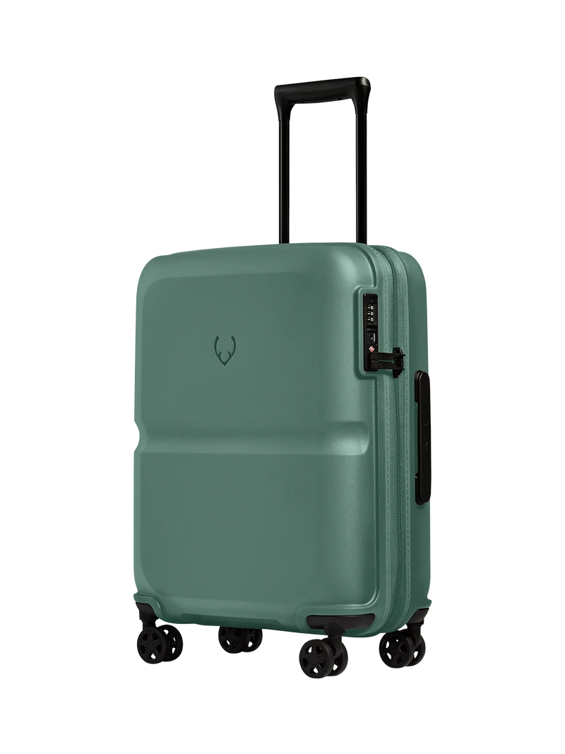 Antler 55cm Expandable Double Wheel Cabin Single Stripe Suitcase, 39L, Seagrass Green