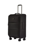 Antler Soft Stripe 2.0 4 Wheel 69cm Medium Expandable Suitcase, Black