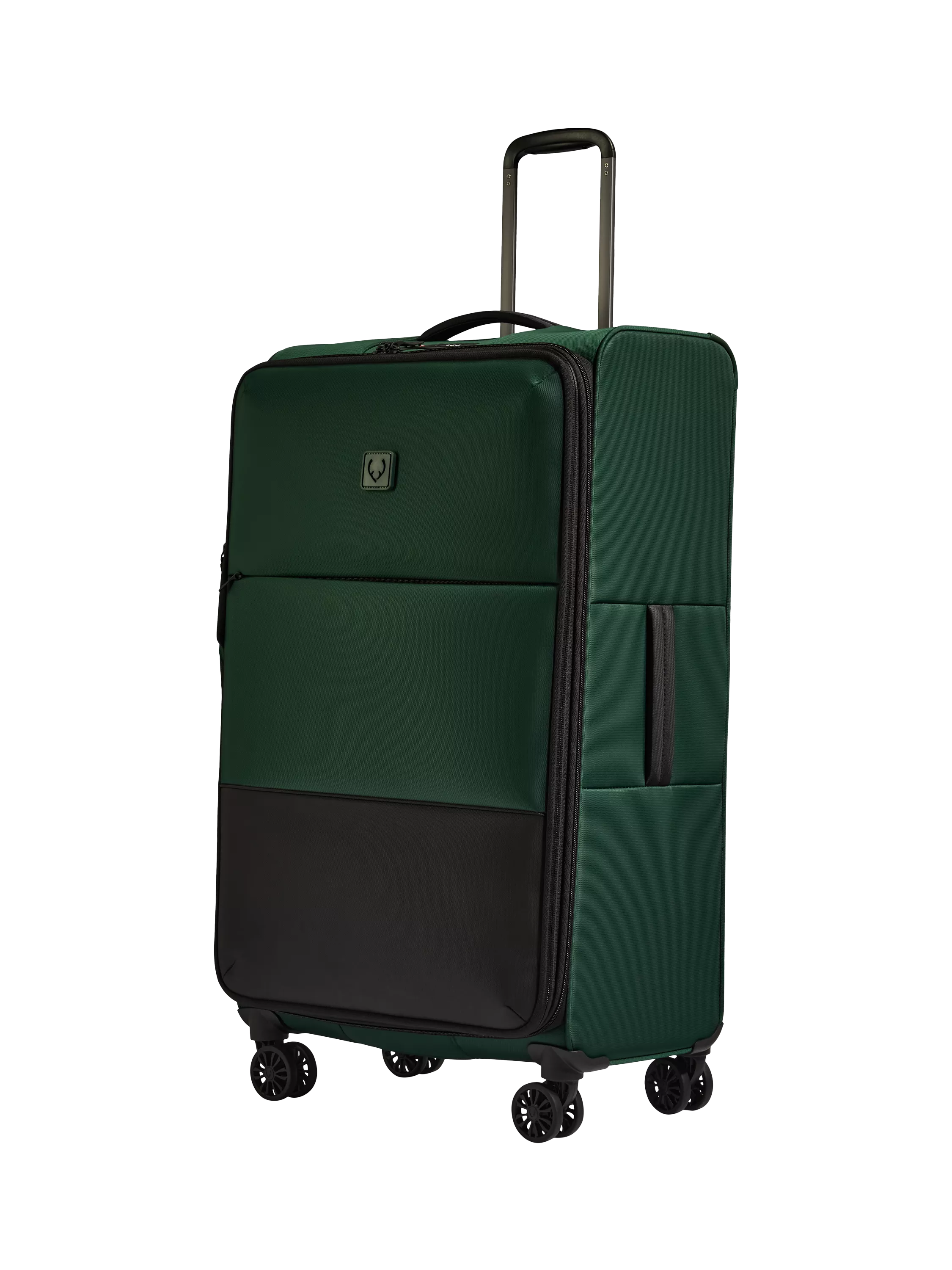 Antler Soft Stripe 2.0 4 Wheel 81cm Large Expandable Suitcase, Black
