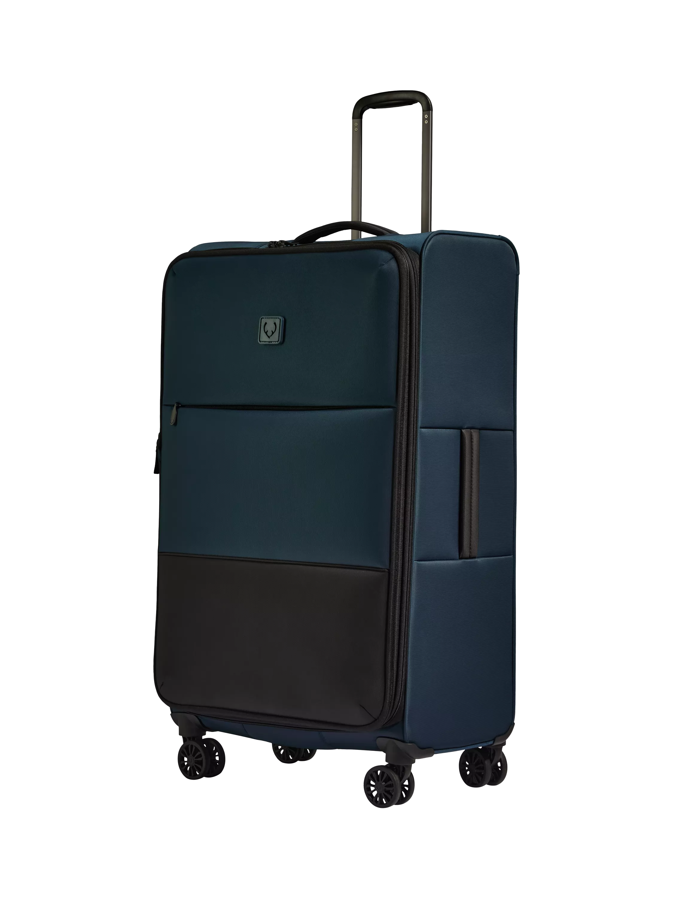 Antler Soft Stripe 2.0 4 Wheel 81cm Large Expandable Suitcase, Black