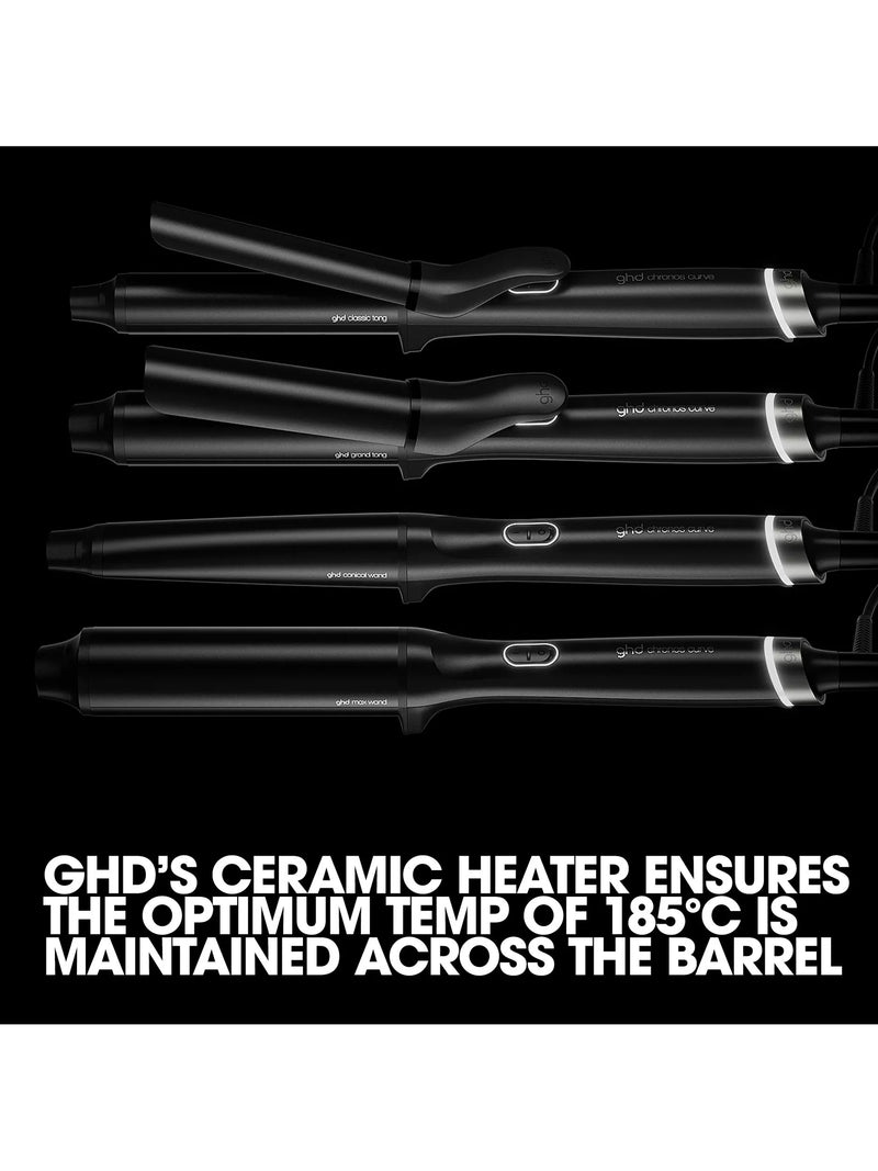 ghd Chronos Curve conical hair curler black, imported from the UK