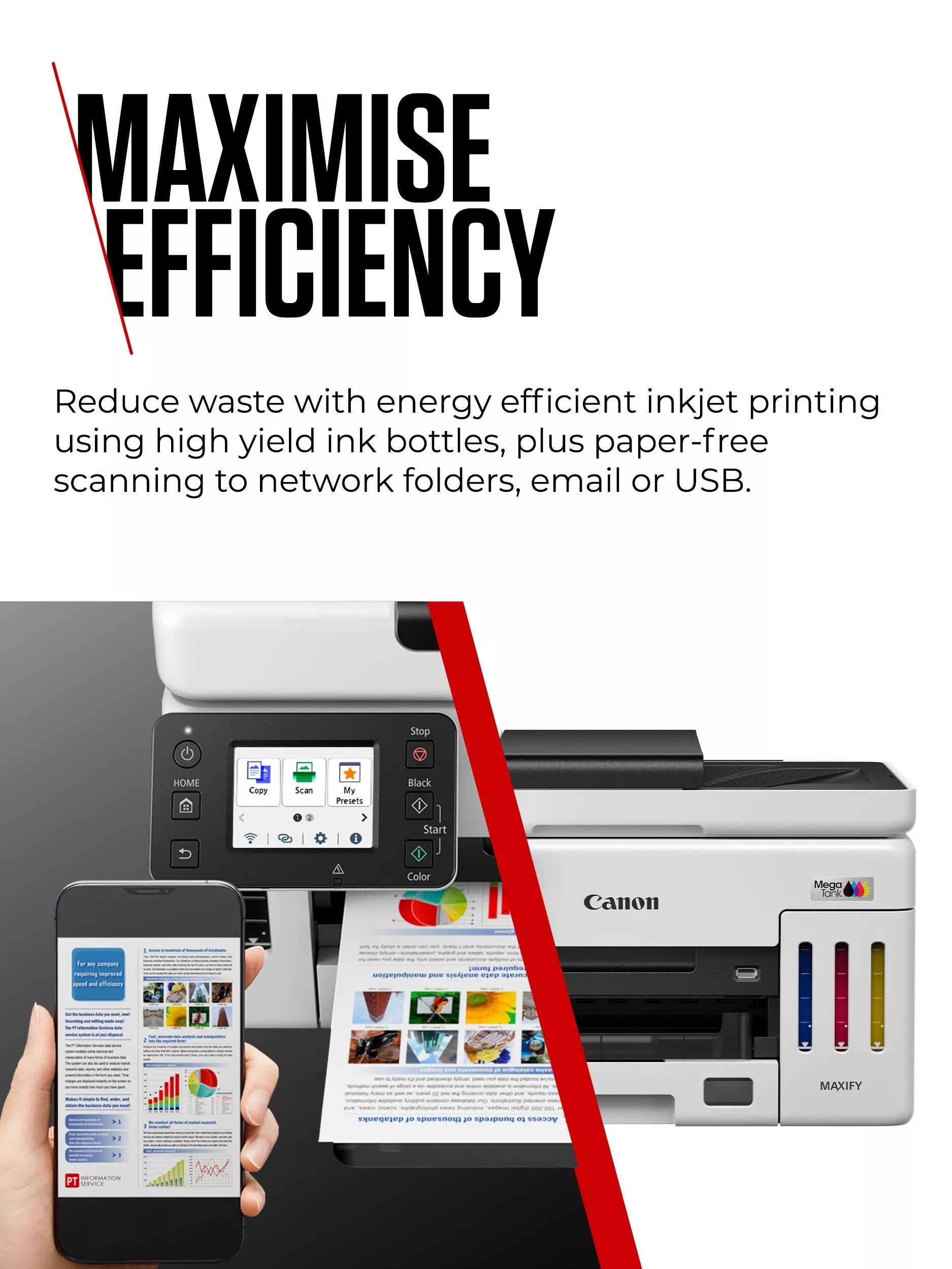 Canon MAXIFY GX6150 all-in-one printer white, imported from the UK