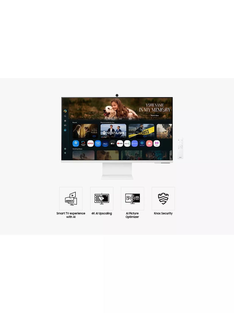 Samsung 32 inch 4K UHD smart monitor, imported from the UK