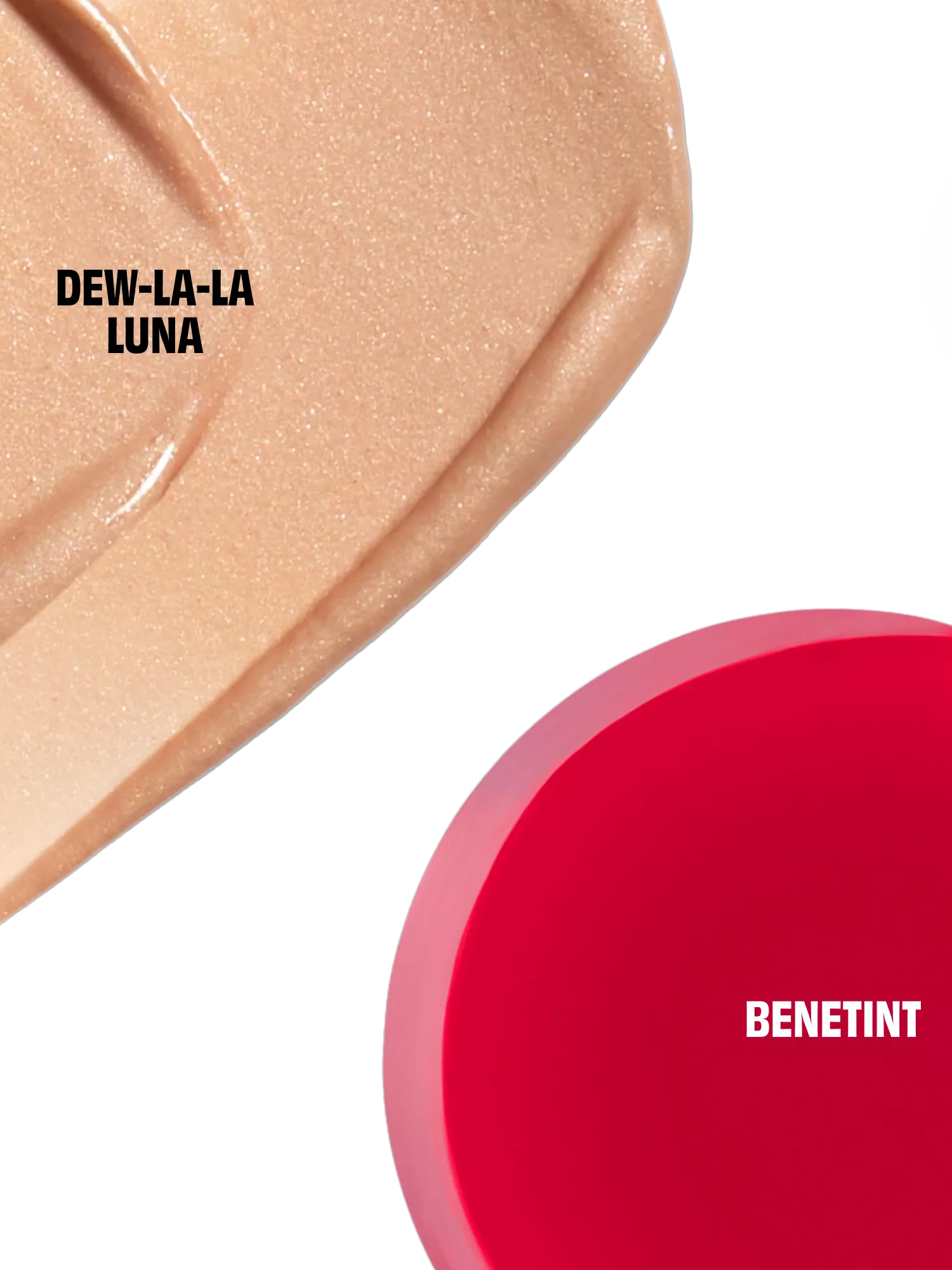 Benefit Dew The Benetint makeup gift set with rose stain and highlighter (British brand)