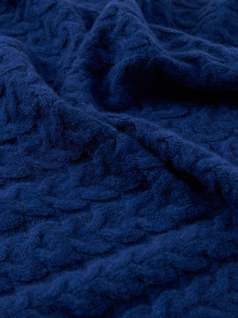 John Lewis cable knit wool blend bandana scarf - British product
